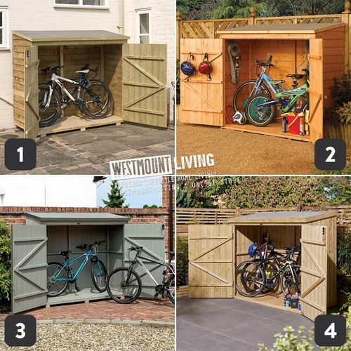 6x3 wooden bike storage - bike,