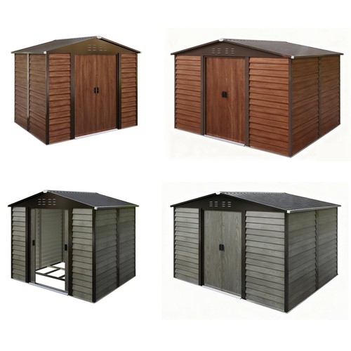 Birchtree metal garden shed - metal,