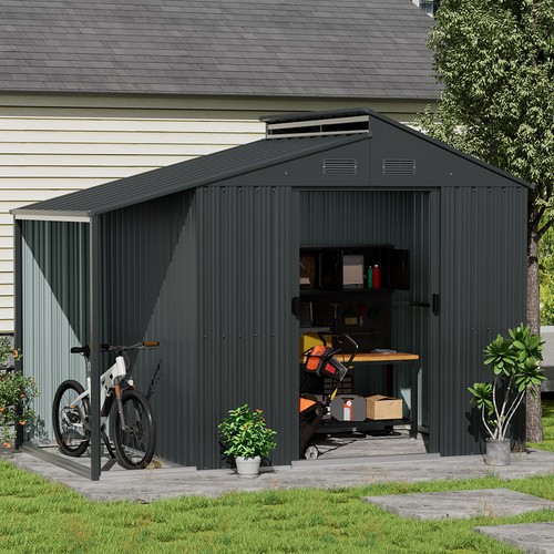 Large 10x6ft shed metal garden - shed,