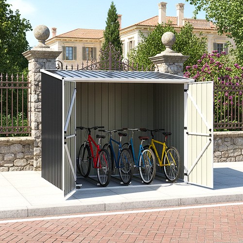 Bicycle shed 6x6 8ft - bicycle, 7.6x6.8ft